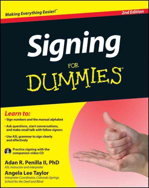 Signing For Dummies, with Video CD cover