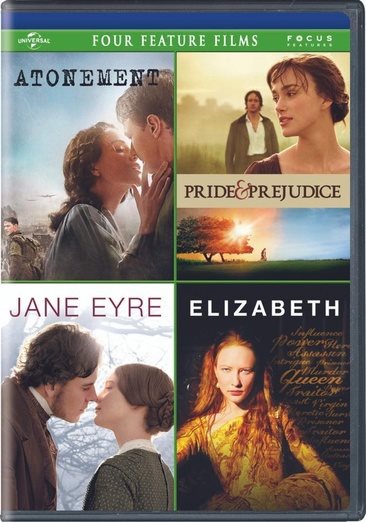 Atonement / Pride & Prejudice / Jane Eyre / Elizabeth Four Feature Films [DVD] cover