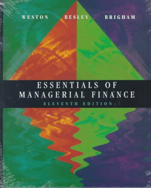 Essentials of Managerial Finance (The Dryden Press Series in Finance) cover