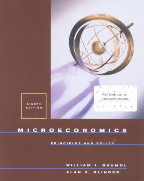 Microeconomics: Principles And Policy cover