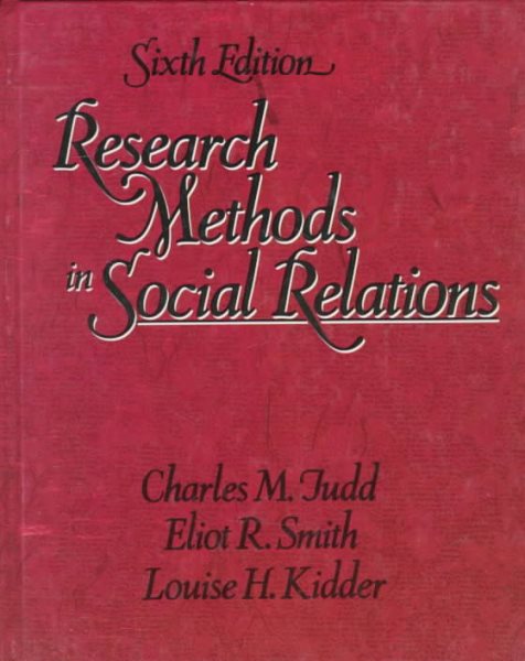 Research Methods in Social Relations cover