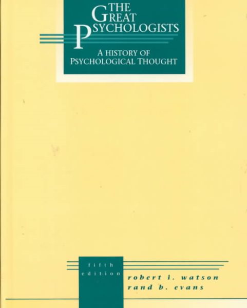 The Great Psychologists (5th Edition) cover