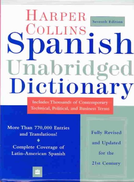 HarperCollins Spanish Unabridged Dictionary, 7e cover