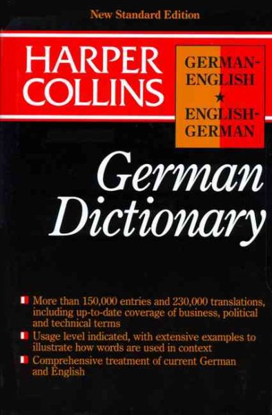 Collins German English/English German Dictionary/Indexed (English and German Edition) cover