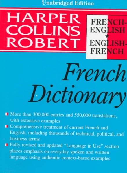Harper Collins Robert French-English English-French Dictionary/Le Robert & Collins Dictionnaire Francais-Anglais Anglais-Francais (English and French Edition) cover