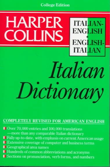 Harper Collins Italian Dictionary/Italian-English English-Italian