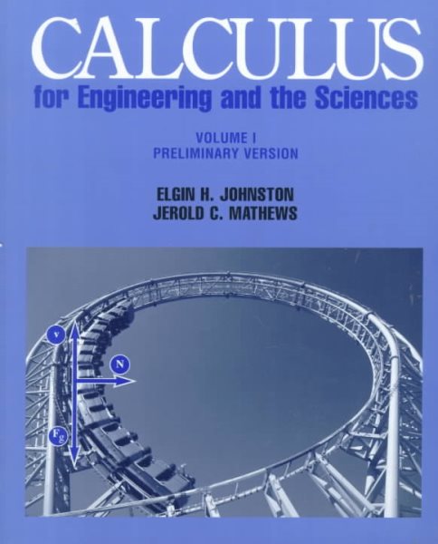 Calculus for Engineering and the Sciences: Preliminary Version cover