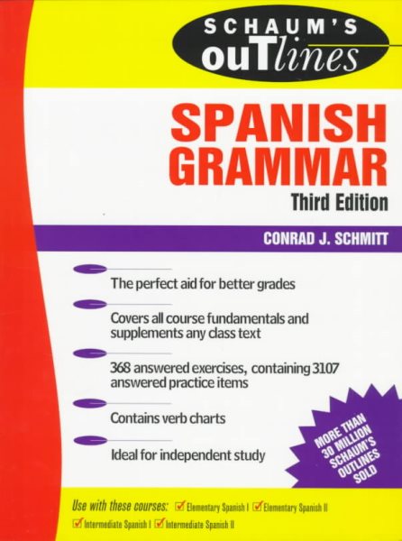 Schaum's Outline of Spanish Grammar (Schaum's Outline Series) cover