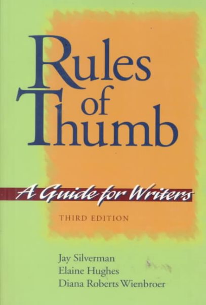 Rules of Thumb: A Guide for Writers cover