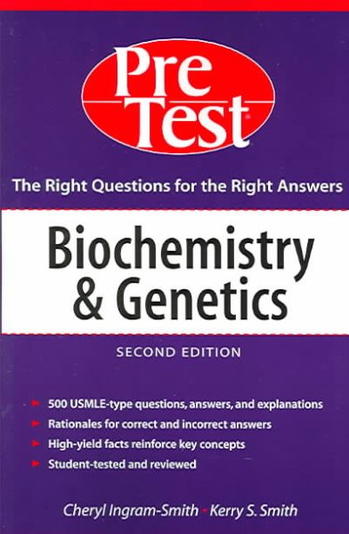 Biochemistry and Genetics: PreTest Self-Assessment and Review (Pre-Test Basic Science Series) cover