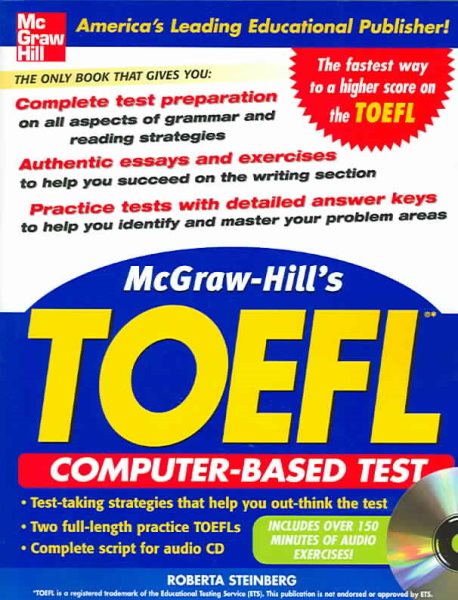 McGraw-Hill's TOEFL CBT with Audio CD (McGraw-Hill's TOEFL CBT (W/CD)) cover