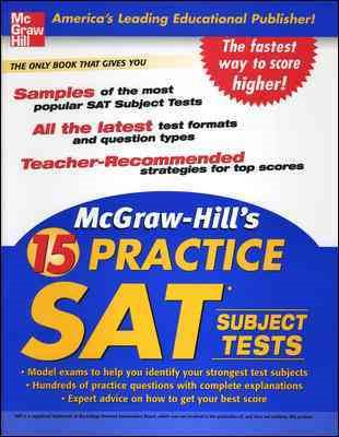 McGraw-Hill's 15 Practice SAT Subject Tests cover