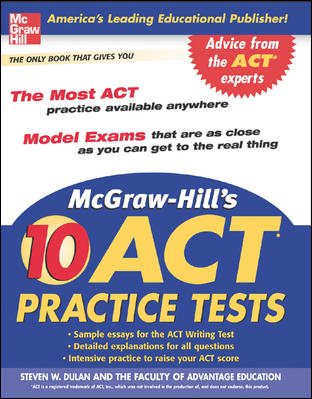McGraw-Hill's 10 ACT Practice Tests (McGraw-Hill's 10 Practice Acts) cover