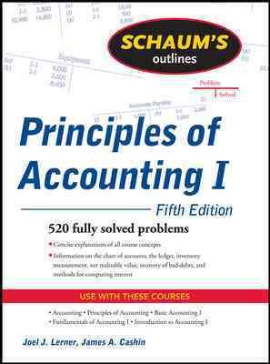 Schaum's Outline of Principles of Accounting I, Fifth Edition cover