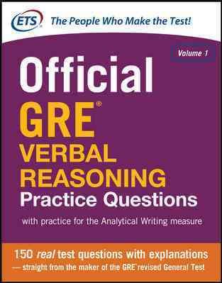 Official GRE Verbal Reasoning Practice Questions cover