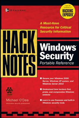 HackNotes(tm) Windows Security Portable Reference cover