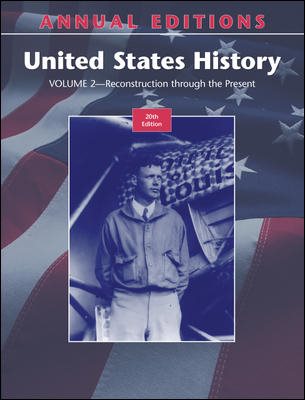 Annual Editions: United States History, Volume 2: Reconstruction through the Present, 20/e cover
