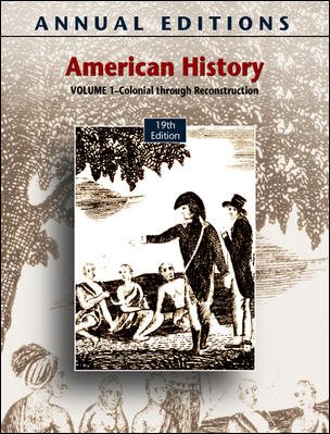 Annual Editions: American History, Volume 1, 19/e