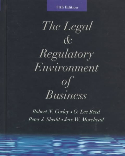 The Legal & Regulatory Environment of Business cover