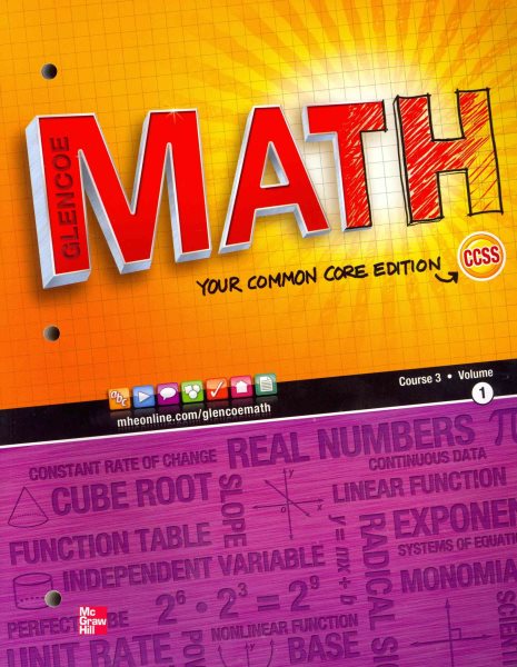 Math, Course 3, Vol. 1 (Common Core Edition) (MATH APPLIC & CONN CRSE) cover