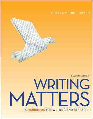 Writing Matters: A Handbook for Writing and Research (National Tabbed Edition) cover