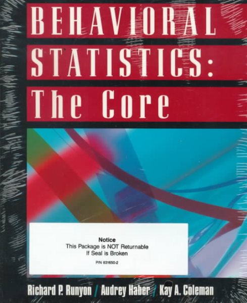 Behavioral Statistics: The Core cover