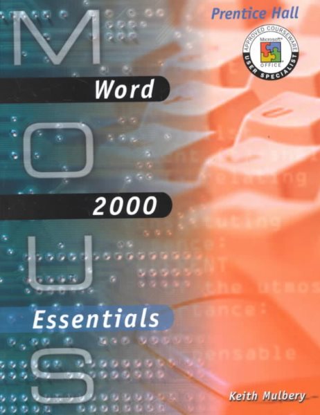 MOUS Essentials: Word 2000 with CD cover