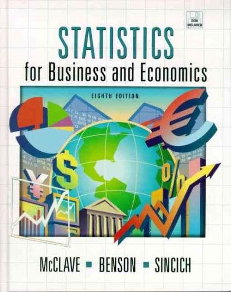 Statistics for Business and Economics (8th Edition) cover