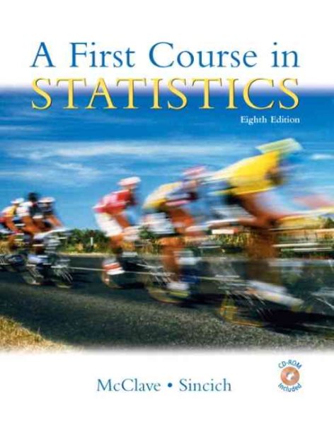 First Course in Statistics, A (8th Edition) cover