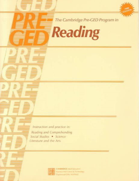 The Cambridge Pre-Ged Program in Reading. cover