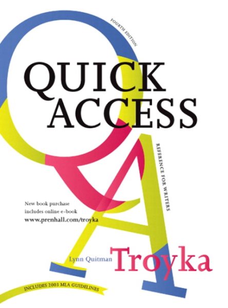 Simon and Schuster Quick Access Reference for Writers cover