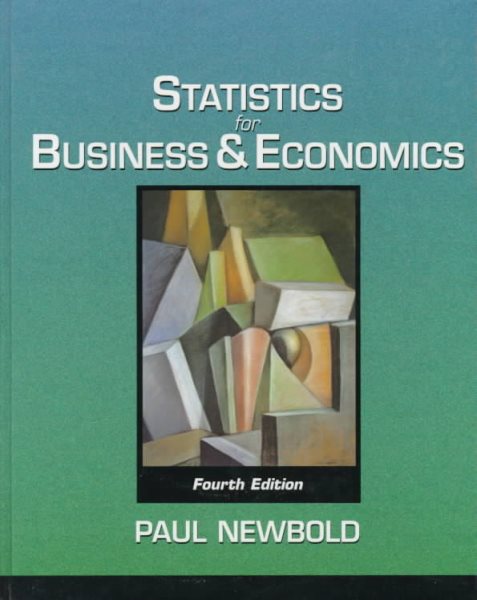 Statistics for Business and Economics (4th Edition) cover