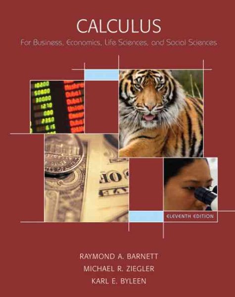 Calculus for Business, Economics, Life Sciences and Social Sciences (11th Edition) cover