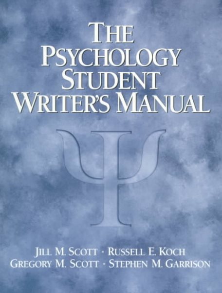Psychology Student Writer's Manual, The