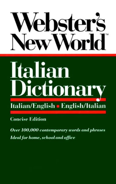 Webster's New World Italian Dictionary: Italian/English, English/Italian cover
