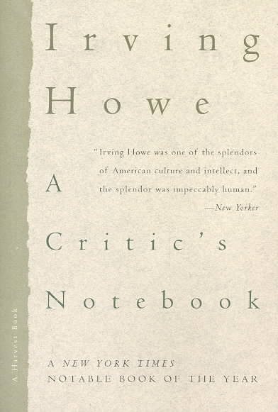 Critic's Notebook (A Harvest Book) cover