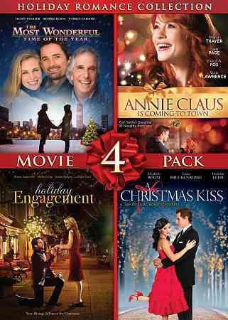 Holiday Romance Collection Movie 4 Pack (A Christmas Kiss, Holiday Engagement, The Most Wonderful Time Of The Year, Annie Claus Is Coming To Town) cover