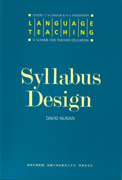 Language Teaching. A Scheme for Teacher's Education. Syllabus Design (Language Teaching, a Scheme for Teacher Education) cover