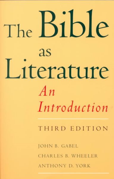 The Bible as Literature: An Introduction cover