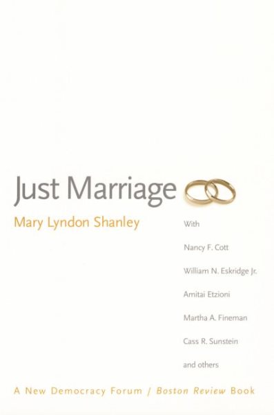 Just Marriage (New Democracy Forum) cover