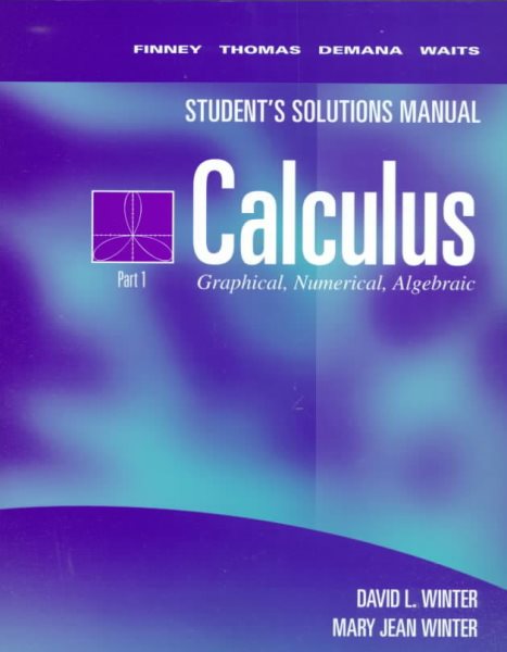 Student Solution Manual Part 1