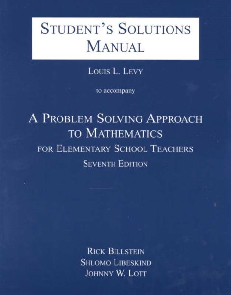 Problem Solving Approach to Mathematics for Elementary School Teachers cover