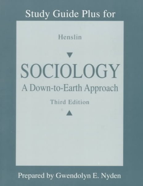 Study Guide Plus for Sociology: A Down-To-Earth Approach cover