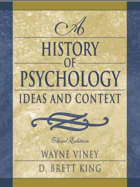A History of Psychology: Ideas and Context (3rd Edition) cover