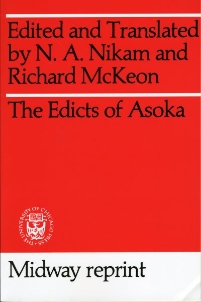 Edicts of Asoka (Midway Reprint Series) cover