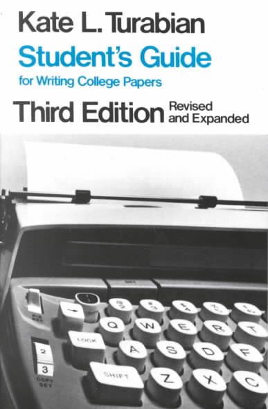 Student's Guide for Writing College Papers cover