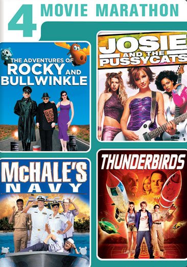 4 Movie Marathon: Family Comedy Collection (Adventures of Rocky & Bullwinkle / Josie and the Pussycats / McHale's Navy / Thunderbirds) cover
