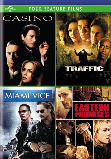 Casino / Traffic / Miami Vice / Eastern Promises Four Feature Films [DVD]