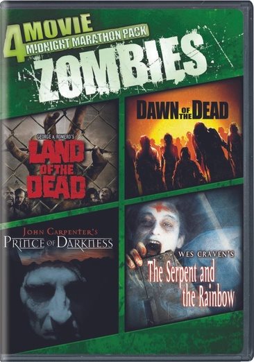 4-Movie Midnight Marathon Pack: Zombies: Land of the Dead / Dawn of the Dead / Prince of Darkness / The Serpent and the Rainbow
