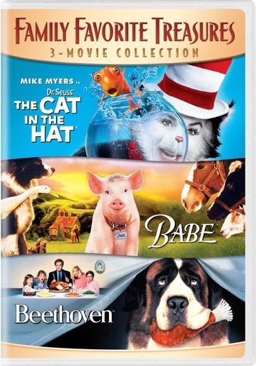 Family Favorite Treasures 3-Movie Collection (The Cat In The Hat / Babe / Beethoven) cover